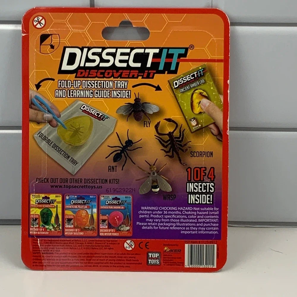 Dissect-It Discover-It Synthetic Ancient Amber Lab‎ STEM Toy Mystery Insect Kit
